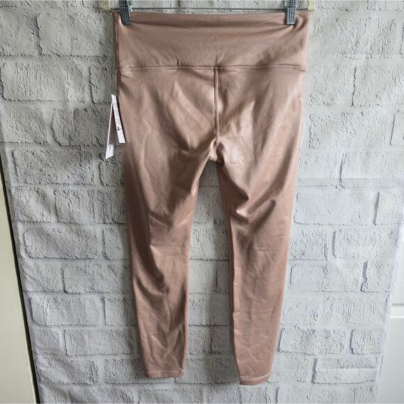 Athleta Elation Beige High Waisted Shimmer Leggings Size MP NWT - Picture 2 of 13
